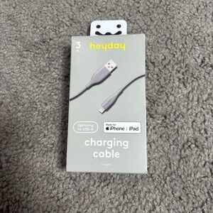 heyday Lightning‎ to USB-A Round Cable MFi certified 3FT Gray